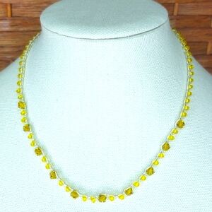 Handcrafted Boho Crochet Necklace Sunshine Yellow by Rust Bel…